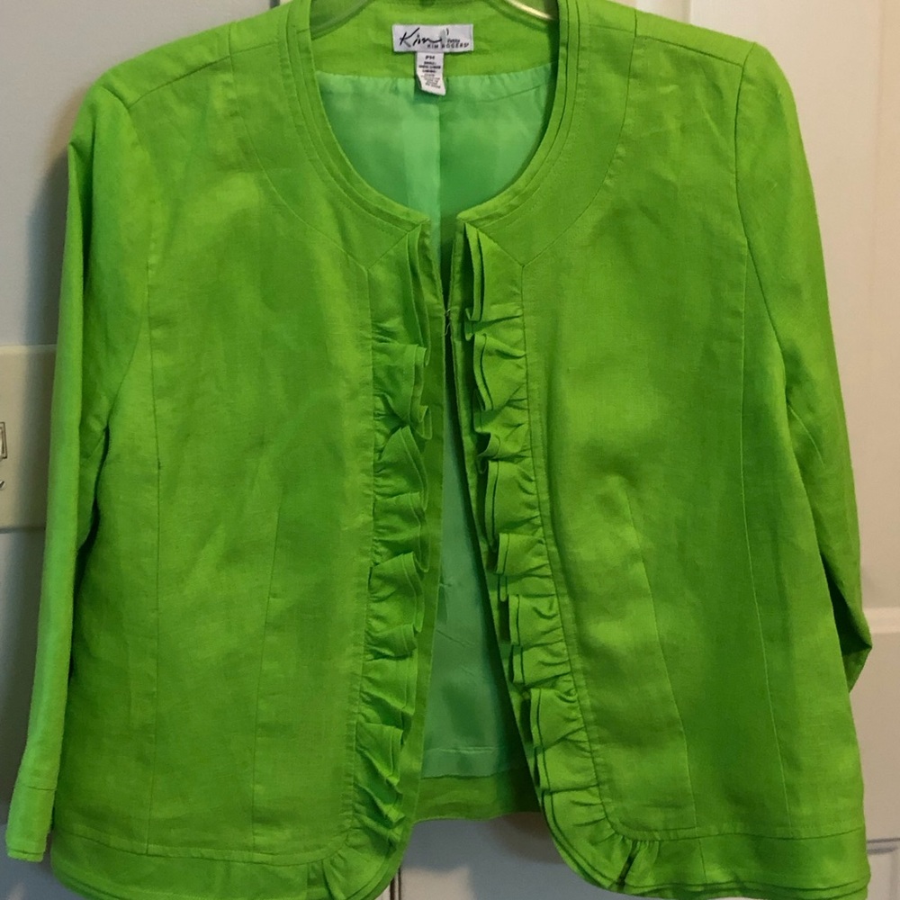 Kim Rogers 3/4 sleeve linen jacket